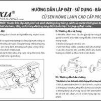 HƯỚNG DẪN LẮP ĐẶT CỦ SEN NÓNG LẠNH