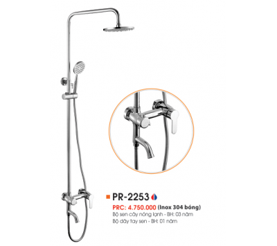 BỘ SEN CÂY NÓNG LẠNH INOX 304 BÓNG PR-2253