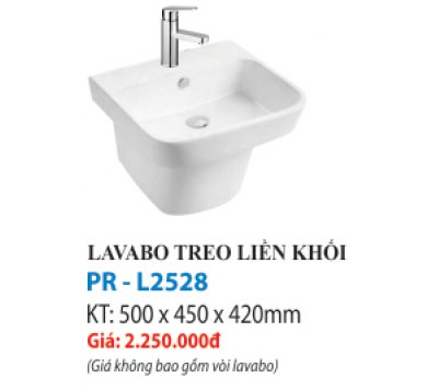LAVABO LIỀN KHỐI TREO PR-L2528