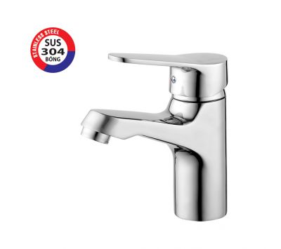 VÒI LAVABO NÓNG  LẠNH INOX 304 BÓNG  PR-409B