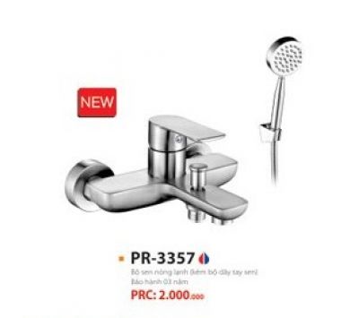 BỘ CỦ SEN NÓNG LẠNH INOX 304 BÓNG PR-3357