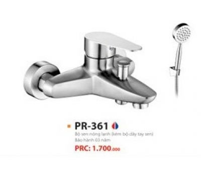 BỘ CỦ SEN NÓNG LẠNH INOX 304 BÓNG PR-361