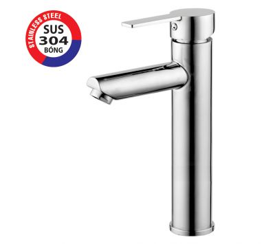 VÒI LAVABO NÓNG LẠNH INOX 304 BÓNG PR-4453A