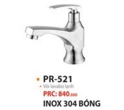 VÒI LAVABO LẠNH INOX 304 BÓNG PR-521