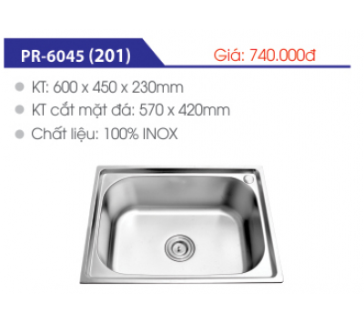 CHẬU RỬA INOX CAO CẤP PROXIA PR-6045