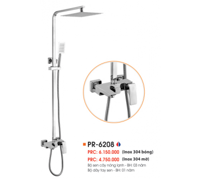 BỘ SEN CÂY NÓNG LẠNH INOX 304 BÓNG PR-6208