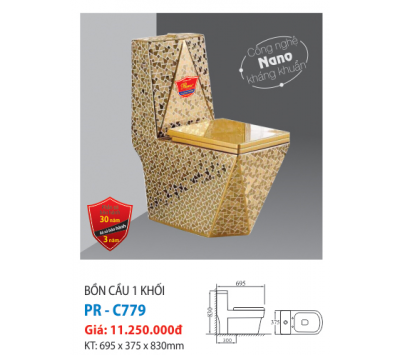 BỘ BỒN CẦU 1 KHỐI PR-C779