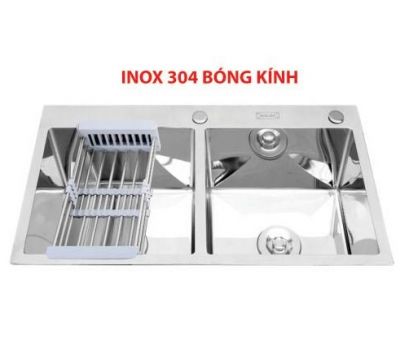 CHẬU RỬA CHÉN PR-8245(304) BÓNG KÍNH