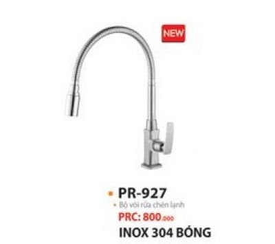 VÒI RỬA CHÉN LẠNH INOX 304 BÓNG PR-927